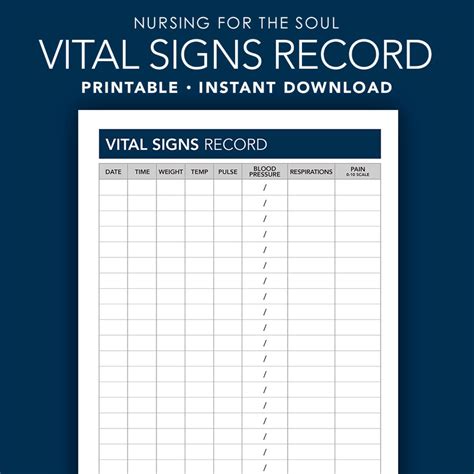 Vital Signs Form - Vital Signs - Vital Signs for Caregivers - Vital ...