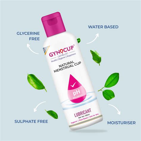 Gynocup Menstrual Cup Lubricant Water based & pH Balanced, hypoallerge