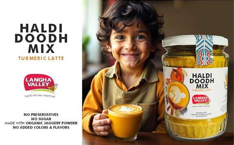 LANGHA VALLEY Turmeric Latte, Golden Milk Powder, Traditional Haldi ...