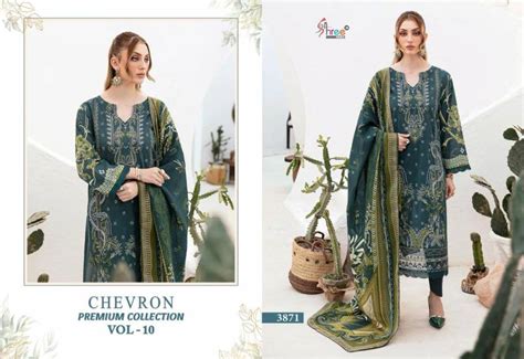 Shree Chevron Premium Collection Vol 10 Pakistani Suits Chiffon Dupatta