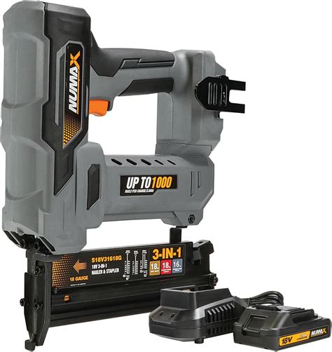 Amazon.com: NuMax 18V Cordless 3-in-1 Nail Gun Kit – 2" 16 & 18 Gauge ...