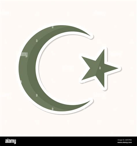 Islamic crescent moon and star symbol vector Stock Vector Image & Art ...