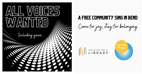 Open Hub Singing - Feelin Alive in the Library, Downtown Bend Library ...