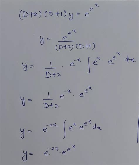 4 a particular integral of the differential equation y\" +3y'+ 2y e 1s ...
