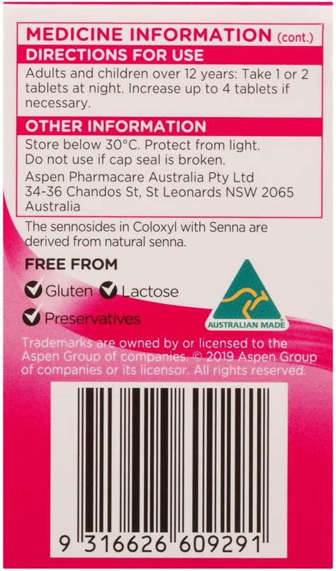 Buy Coloxyl & Senna 30 Tablets Online at Lowest Price in Ubuy India ...