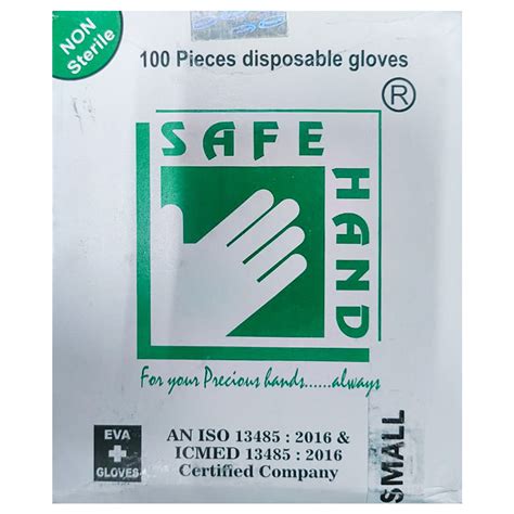 Buy Safe Hand Disposable Non Sterile Eva+Gloves Small, 100 Count | 19 ...