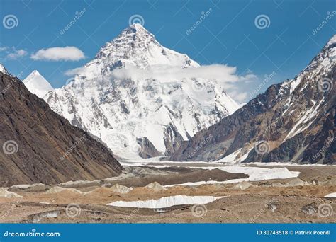 K2, the Second Highest Mountain in the World Stock Photo - Image of ...