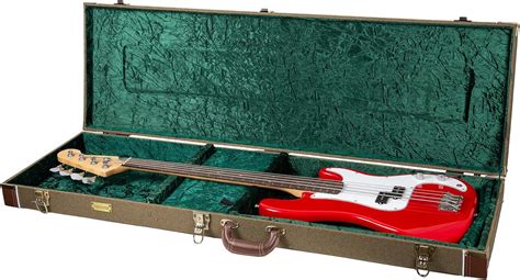 Buy Crossrock Vintage Wood case fits Precision Bass Style Guitars-Green ...