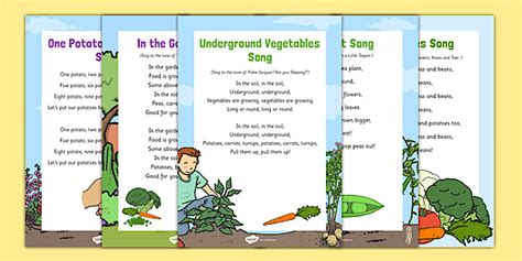 Vegetable Themed Songs and Rhymes Resource Pack