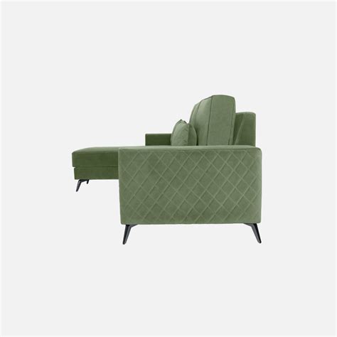 Eden Jade Green Fabric 3 Seater Sofa With Lounger November 26, 2024 ...