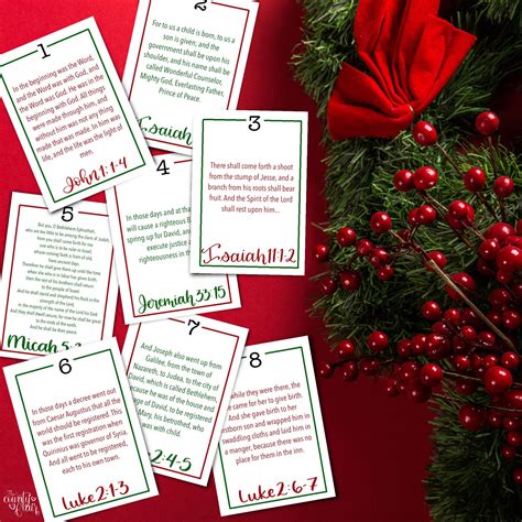 Buy PRINTABLE Bible Verse Advent Cards ESV 2.5x3.5 Christmas Printable ...
