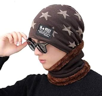 Buy Alexvyan Light Brown NC Ultra Soft Unisex Woolen Beanie Cap and ...