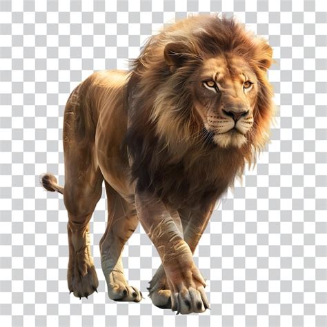 A lion isolated on transparent background | Premium AI-generated PSD