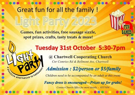LIGHT PARTY for the Community, Chartwell Cooperating Church - St Alban ...