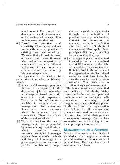 Nature And Significance Of Management - NCERT Book of Class 12 Business ...