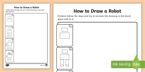 How to Draw a Robot Step by Step | Twinkl | Drawing | KS1