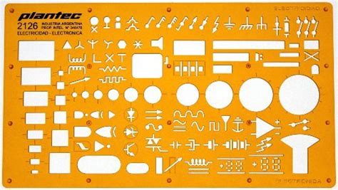Buy Electrical and Electronic Installation Symbols Drawing Template ...