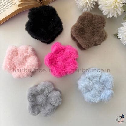 Soft Fluffy Fur Hair Claw - Large – Hairbounce.in