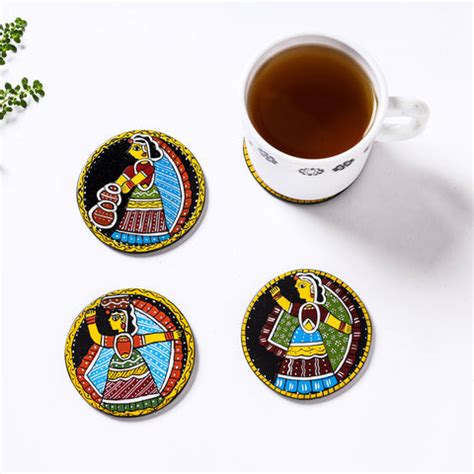 Wooden Coasters - Buy Handmade Wooden Table Coasters Set Online ...