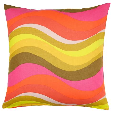 MYGGBLOMSTER cushion cover, bright pink/multicolour, 50x50 cm (20x20 ...
