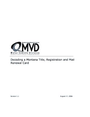 Fillable Online Decoding a Montana Title, Registration and Mail Fax ...