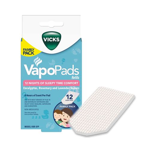 Vicks Vapo Pads Soothing Lavender and Rosemary, Sleep Support, 12 Pack ...