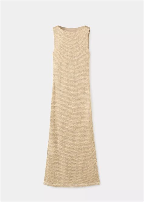 Semi-transparent sequin knit dress - Women | MANGO Macedonia