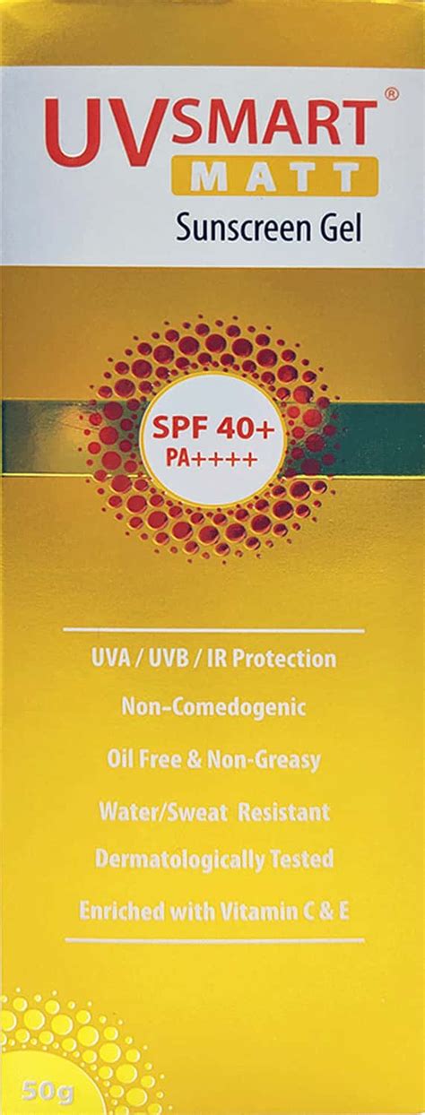 Buy UVSMART SPF 40 SUNSCREEN GEL 50GM Online & Get Upto 60% OFF at ...