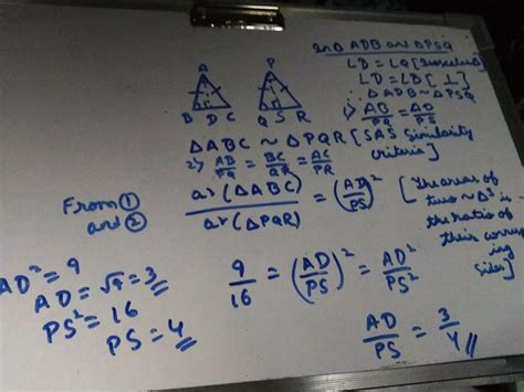 Triangle ABC and triangle PQR are isosceles triangles in which, angleA ...