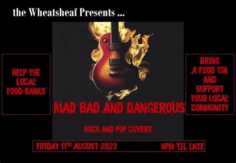 Mad, Bad and Dangerous - CHARITY EVENT, The Wheatsheaf, Walsall, 11 ...