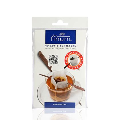 FINUM Cup size white, 40 Tea Filter + stick 40 cup size – Chado Tea