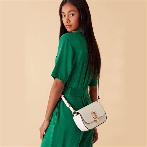 Buy Large White Metal Lock Sling Bag - Accessorize India