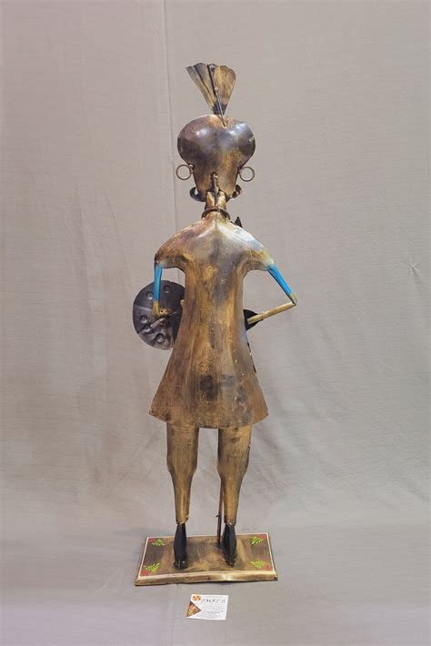 Man with Shield Rajasthani Guard Blue Figurine Showpiece (30H * 10L * 4 ...