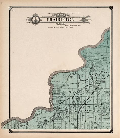 Old Map of , Indiana, Vigo County [1907] Prairieton Township - Relic ...