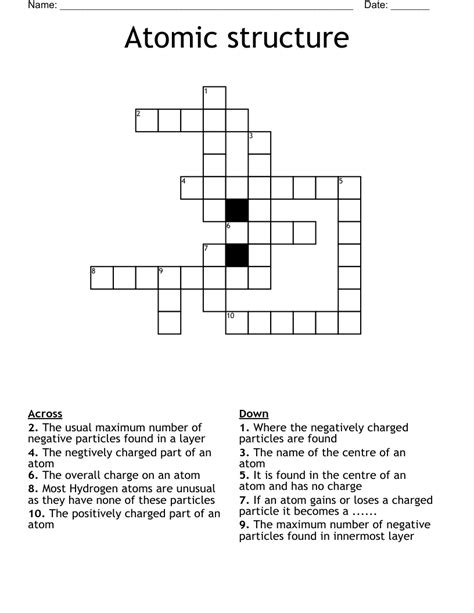 Negatively Charged Particles Crossword - prntbl.concejomunicipaldechinu ...