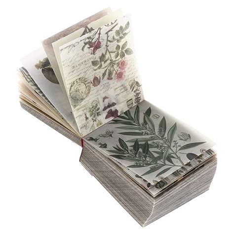 Artibetter Vintage Paper Scrapbook Material Book 365 Sheets Decorative ...