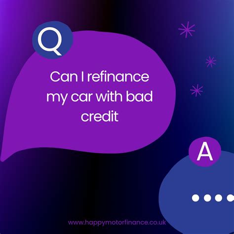 Can I refinance my car with bad credit?