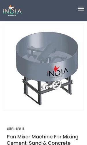 Electric Automatic Pan Mixer Machine, For Construction | INDIA Hydraulic