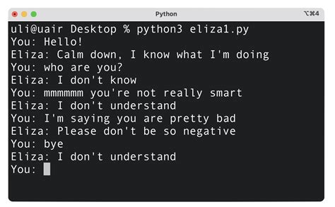 Image result for Eliza GUI Script