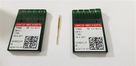 Groz-beckert Db1 Dbx1 1738 Titanium Plated 80/12 Industrial Sewing ...