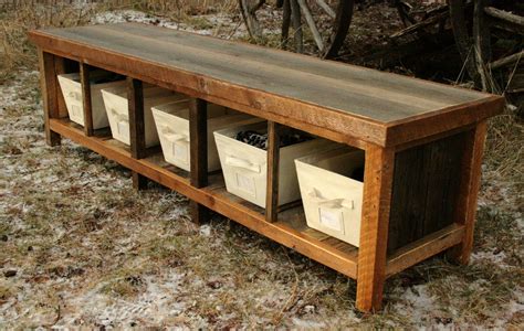 Image result for Rustic Storage Bench