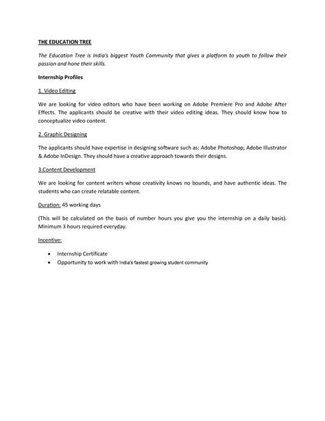 The Education Tree JD - NaaaThanks and Regards to the time allotted for ...