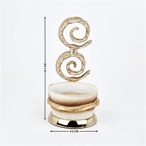 Buy Eternity Vogue Glass and Metal T-Light Holder from Home Centre at ...