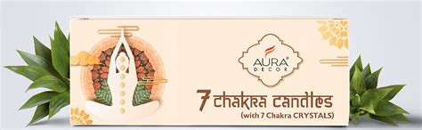 Auradecor 7 Chakra Pillar Candle with 7 Chakras Gem Stones | Reiki ...