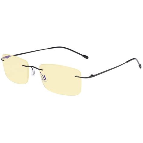 Metal Rimless Blue light Blocking Readers Women Men – eyekeeper.com