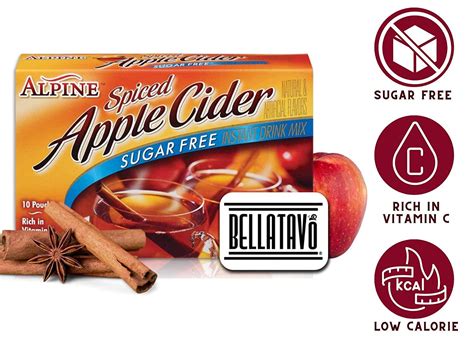 Alpine Spiced Apple Cider Sugar Free Mix Bundle with BELLATAVO Fridge ...