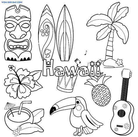 Hawaiian Coloring Pages - Jace Printable