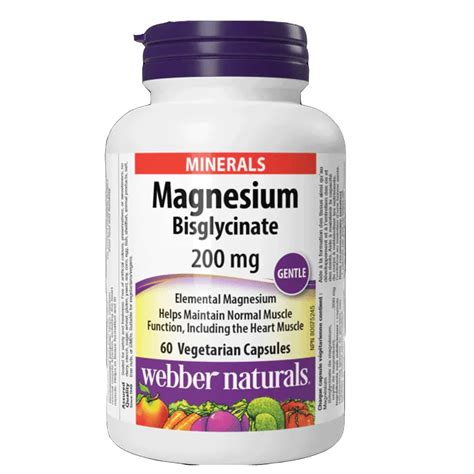 Buy Webber Naturals Magnesium Bisglycinate 200mg, 60 Ct Online in Pakistan | Magnesium ...