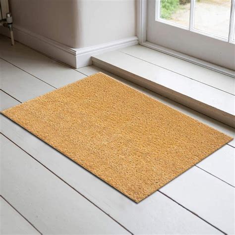 Buy ATMAH Plain Coir Doormat (35Cm X 60Cm, Beige, Rectangular) Online ...