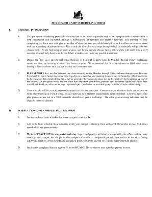 55+ Free Editable Camp Schedule Templates in MS Word [DOC] | pdfFiller